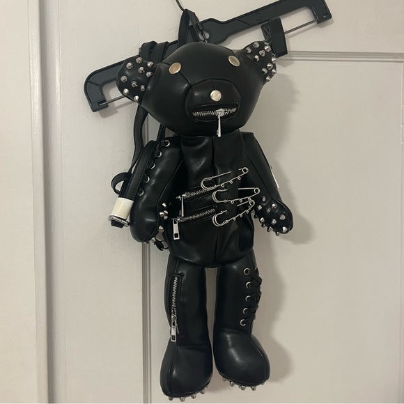 NWT - Dolls Kill x Current Mood Tormented Teddy Backpack Black - Picture 1 of 13